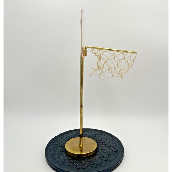 Vintage Basketball Pin Gold Tone Textured Metal Hoop & Net  Vintage Gold Tone Brass Basketball Hoop Taiwan